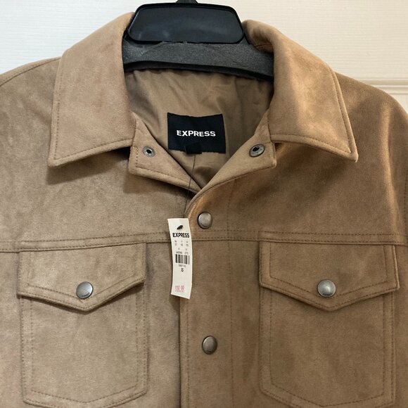 NEW Men's EXPRESS Tan Jacket XS-S - Picture 2 of 7